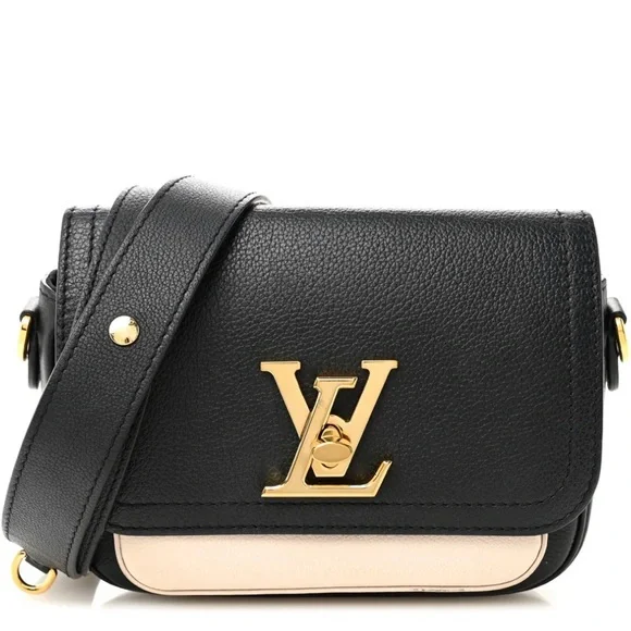 Louis Vuitton Black and White Crossbody Bag with Gold Accents - Picture 4 of 4